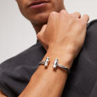 Bangle bracelet with two tubes